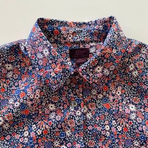 JCrew Liberty Kayoko Floral Slim Perfect Shirt size 0 women